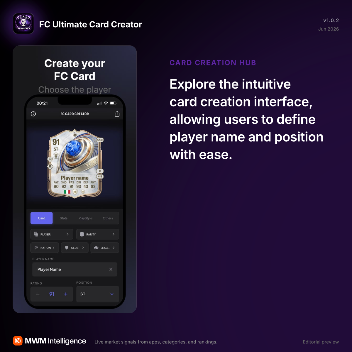 FC Ultimate Card Creator - Photo & Video App | MWM