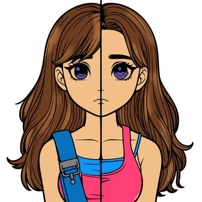 realistic girl split