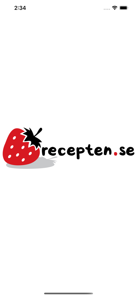 recepten.se - recepten.se splash screen featuring a red strawberry logo