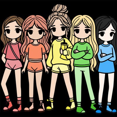 a group of girl's