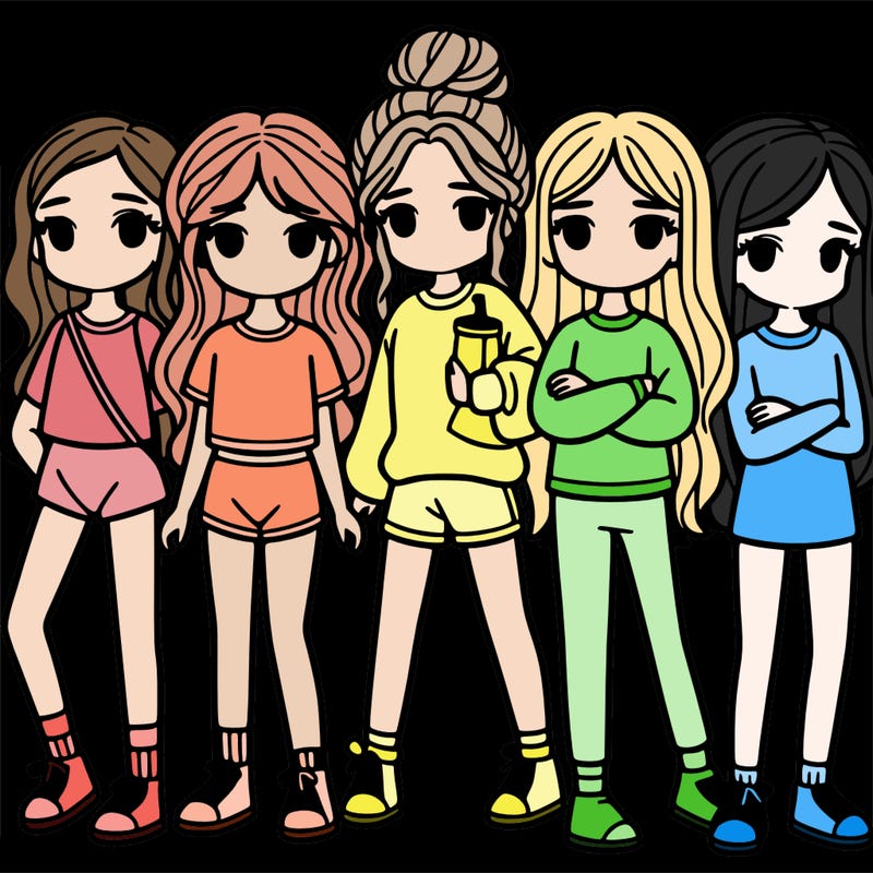 a group of girl's