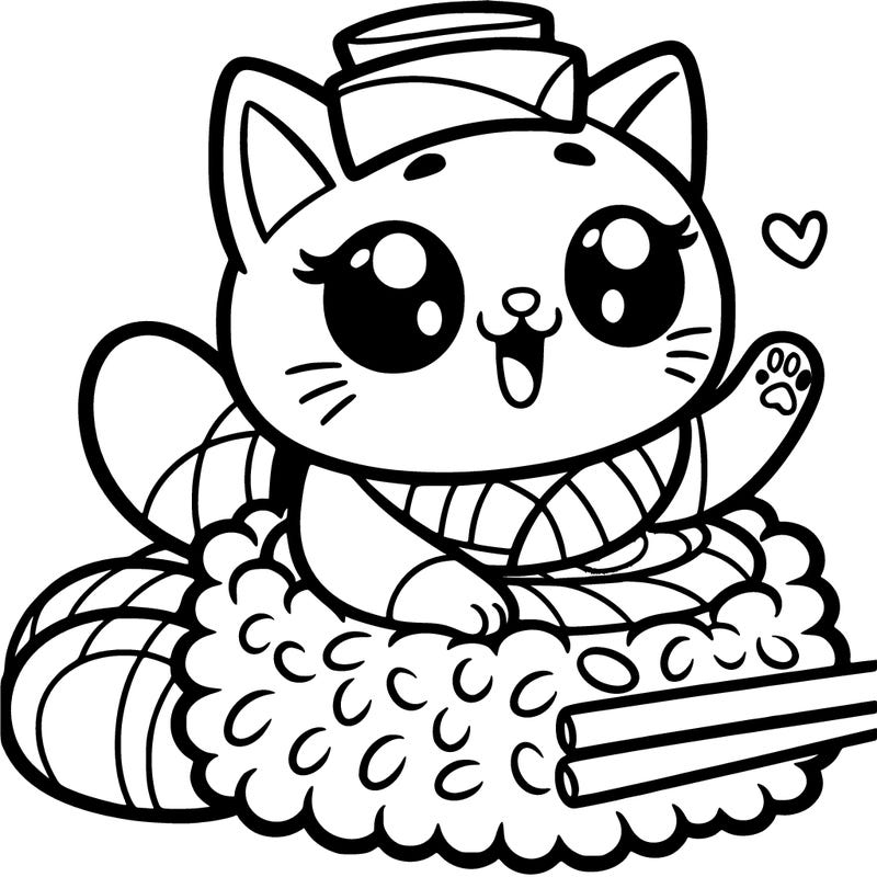 cute sushi kitten