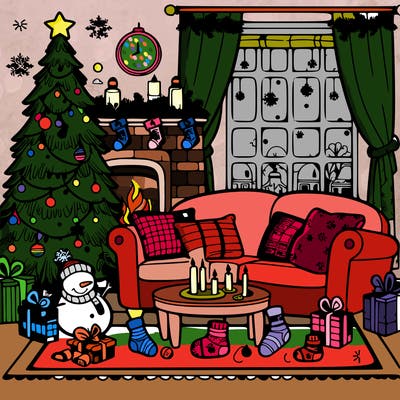 christmas living room