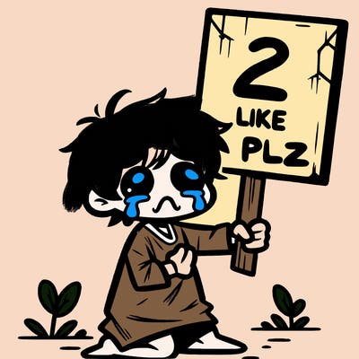 small poor toddler crying with sign that says 2 like plz