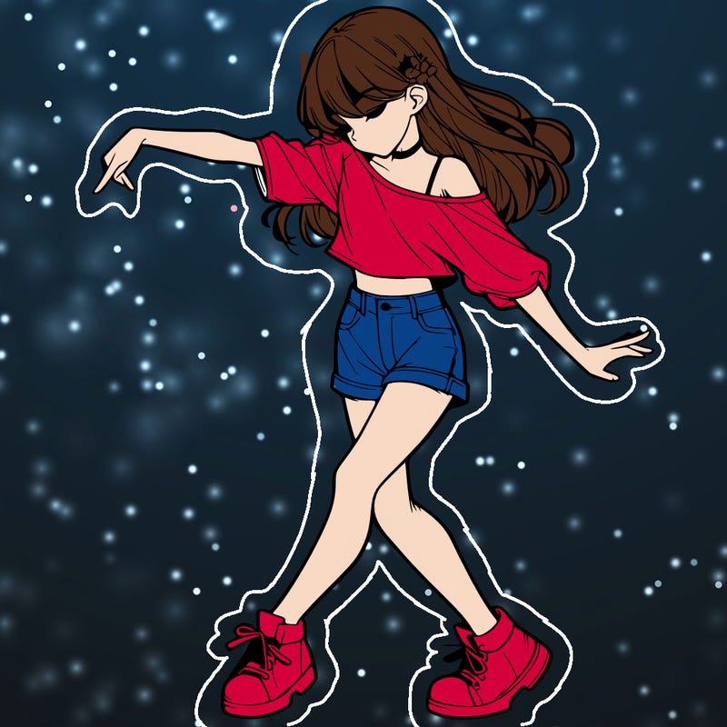 realistic girl danceing
