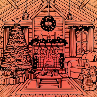 christmas house interior