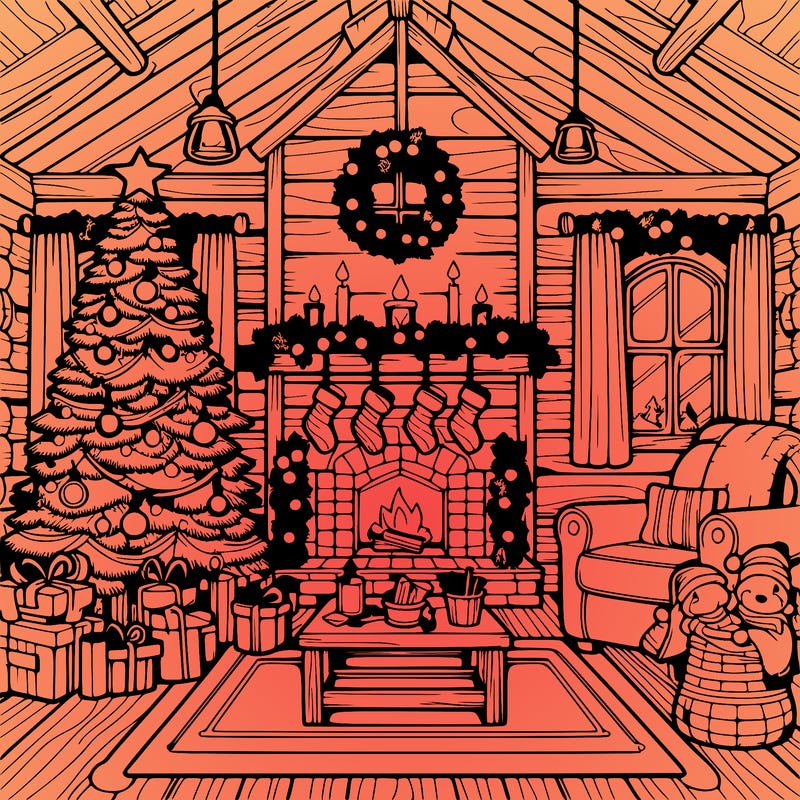 christmas house interior
