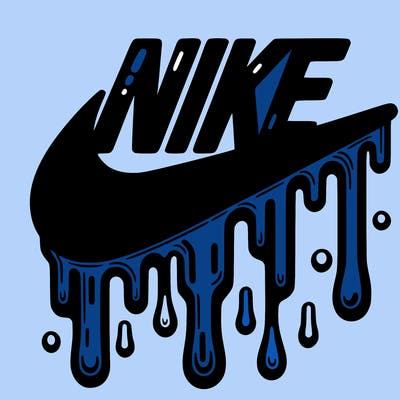 dripping nike logo