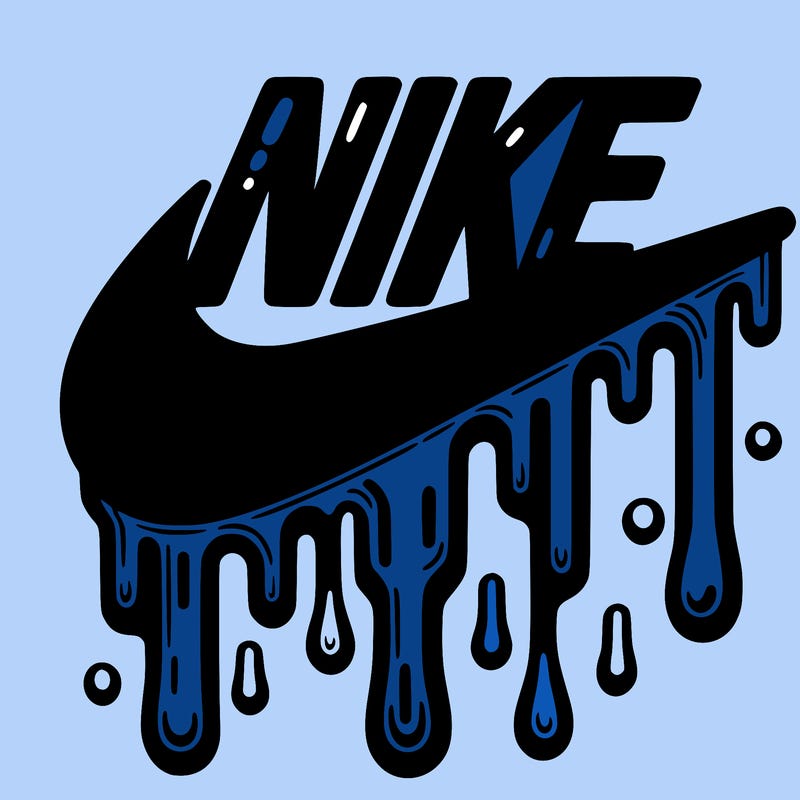 dripping nike logo