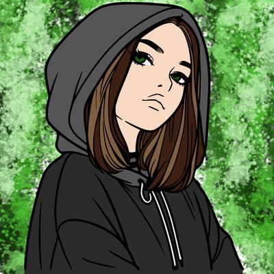 a realistic girl in a hoodie