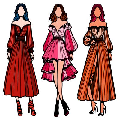 fashion models dresses