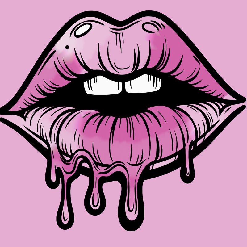 lips that look realistic and drip