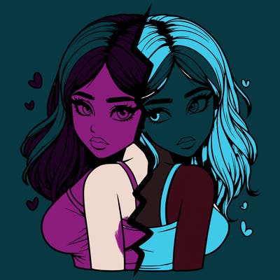 realistic girl split