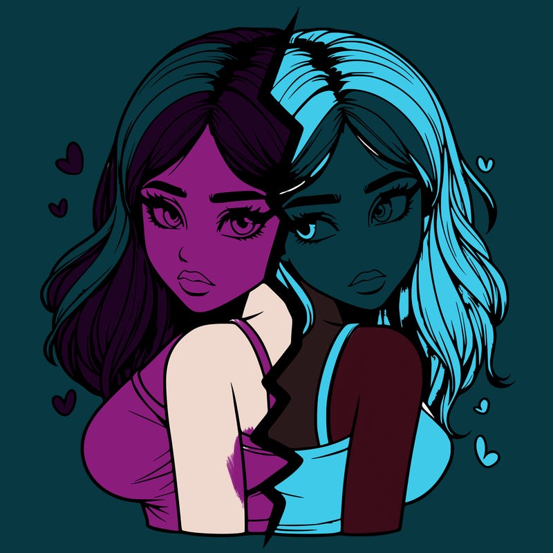 realistic girl split