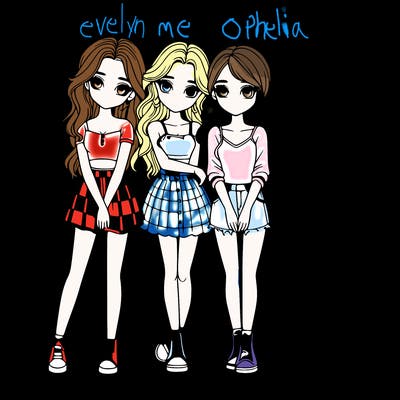 a group of girls realistic