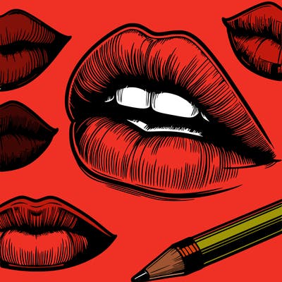 realistic  lips