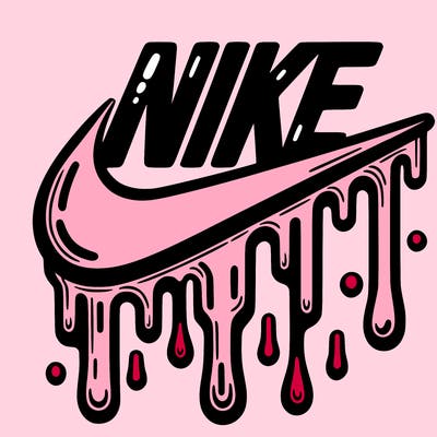 dripping nike logo