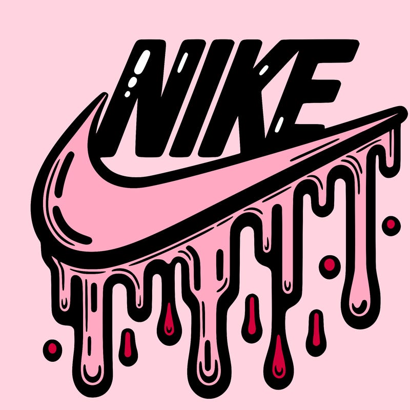 dripping nike logo