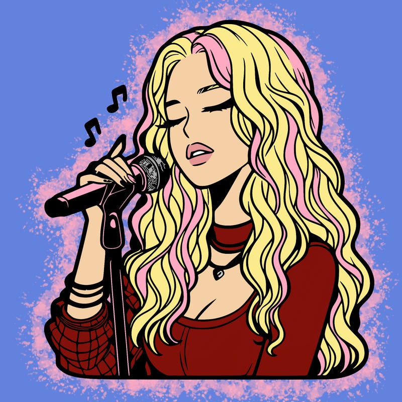 realistic female singer