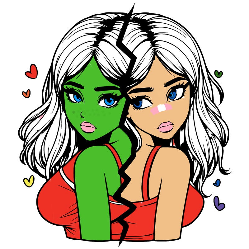 realistic girl split