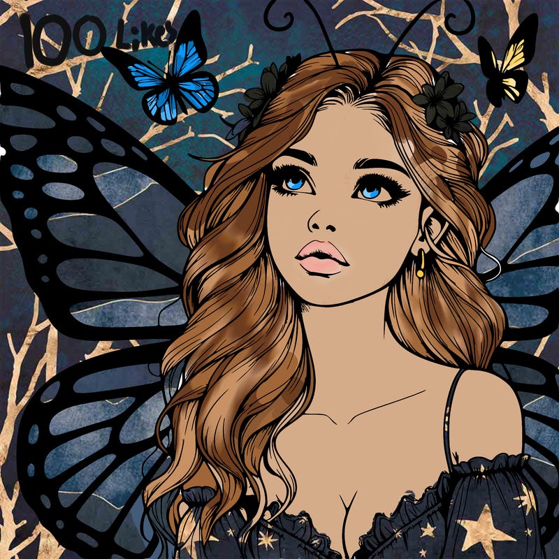 butterfly fairy realistic girl