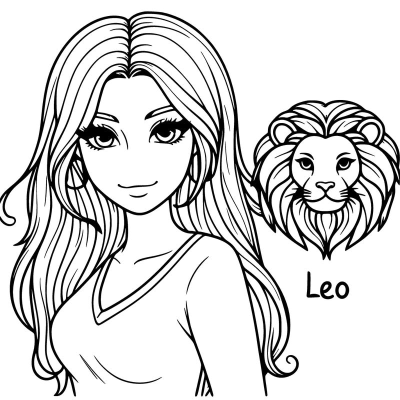 leo zodiac  woman realistic