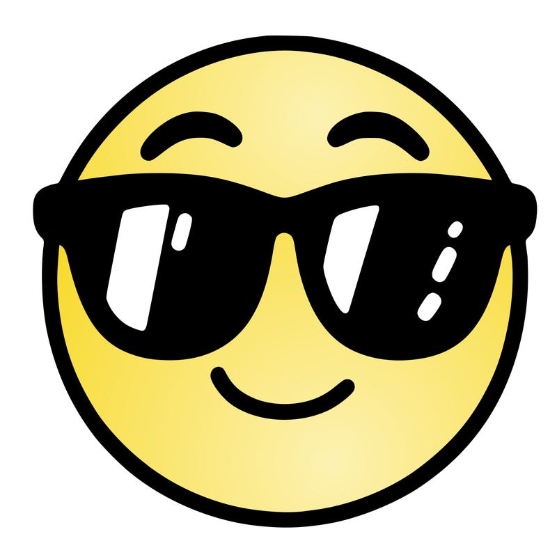 emoji with sunglasses