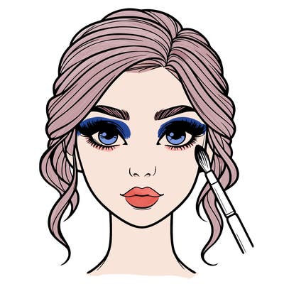 realistic person with makeup