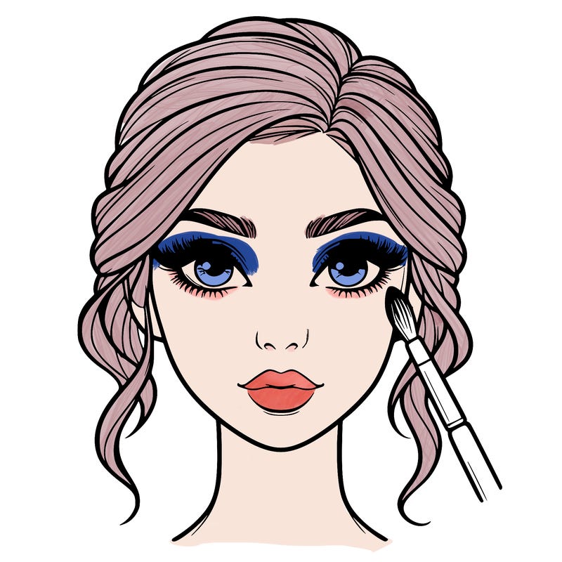 realistic person with makeup