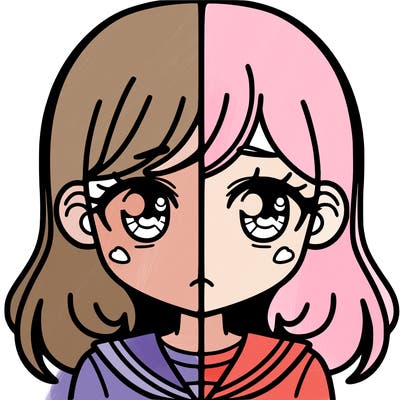 a split of a girl