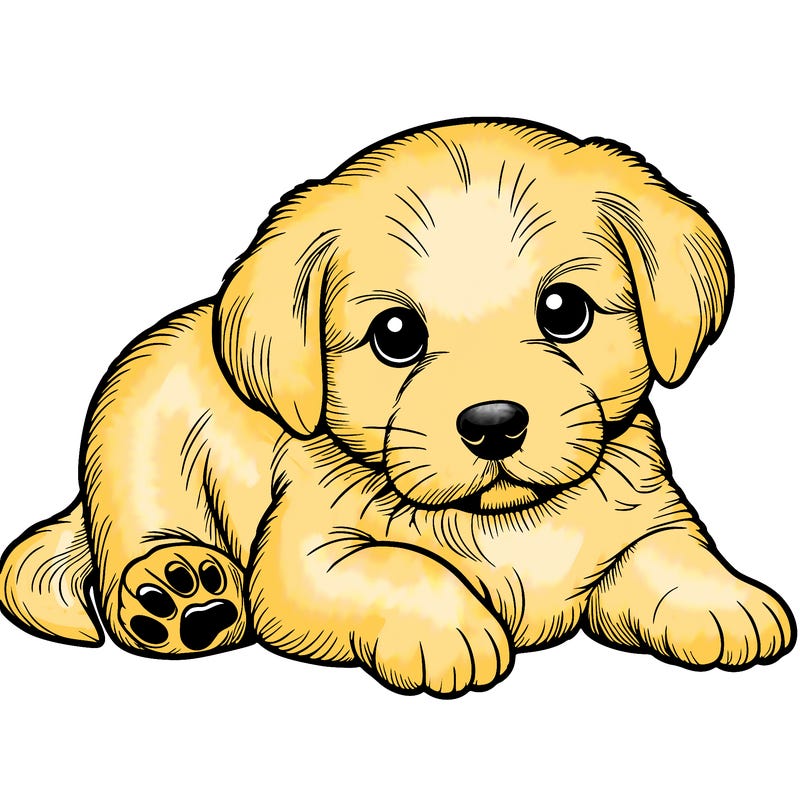 a cute realistic puppy