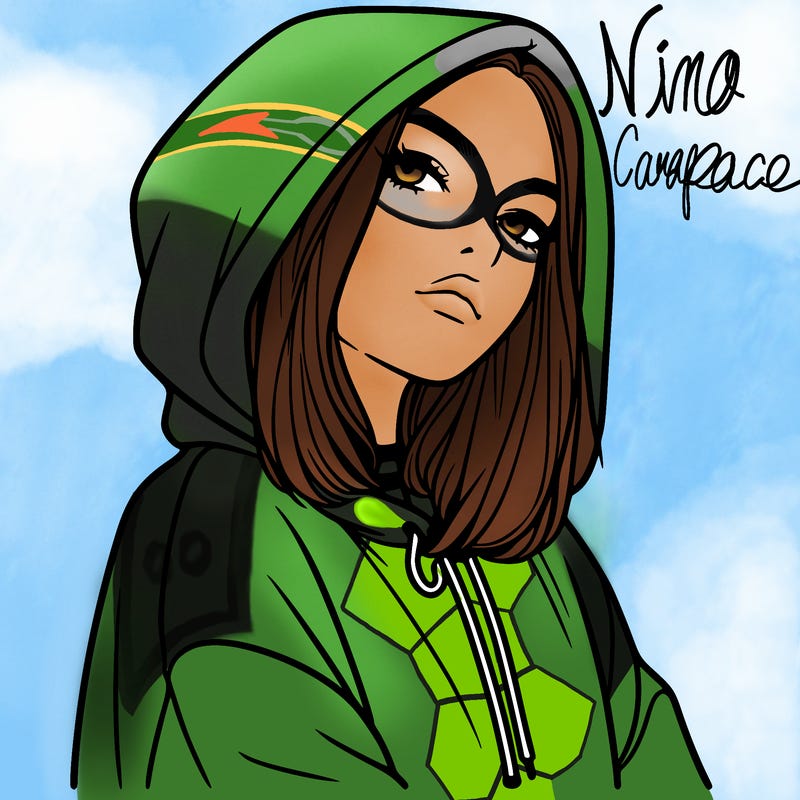 a realistic girl in a hoodie