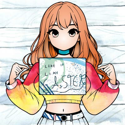 girl holding a blank sign in a long sleeve crop top