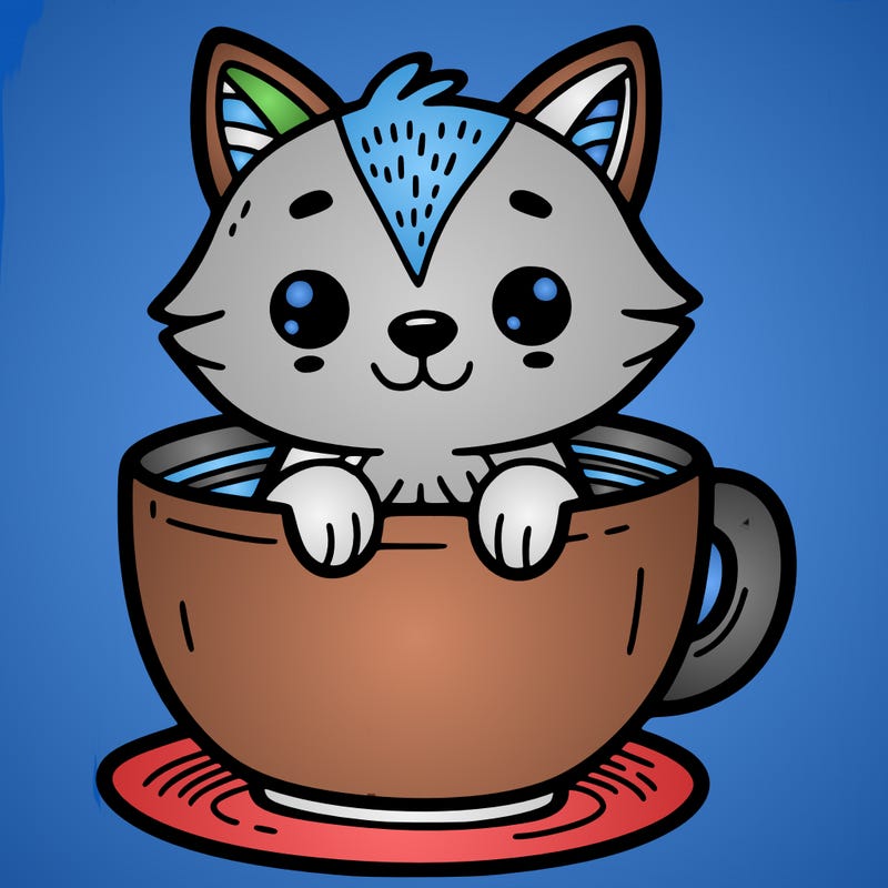 animal in a cup