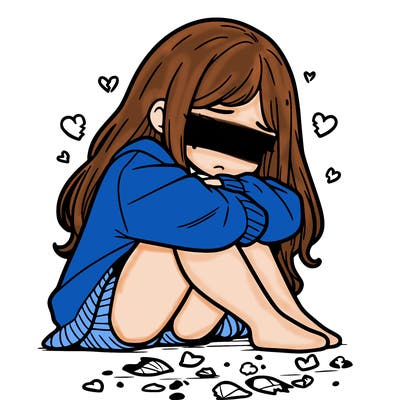 a girl after a breakup