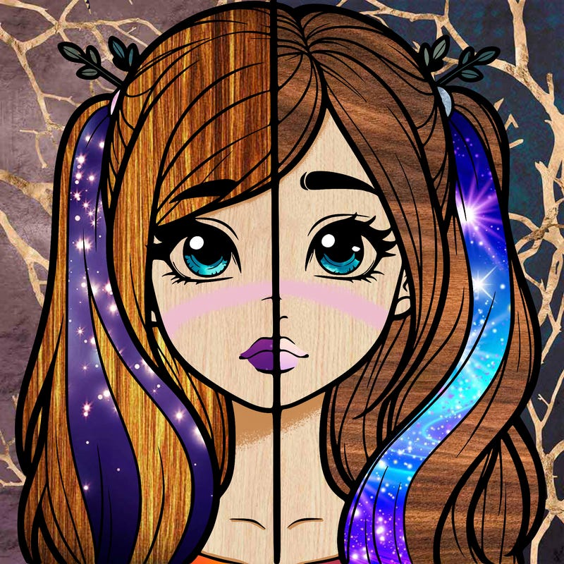 realistic girl split