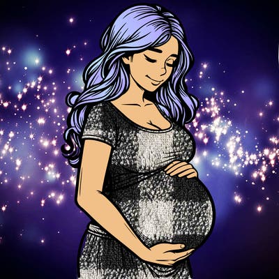 woman heavily pregnant realistic