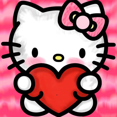 hello kitty with heart