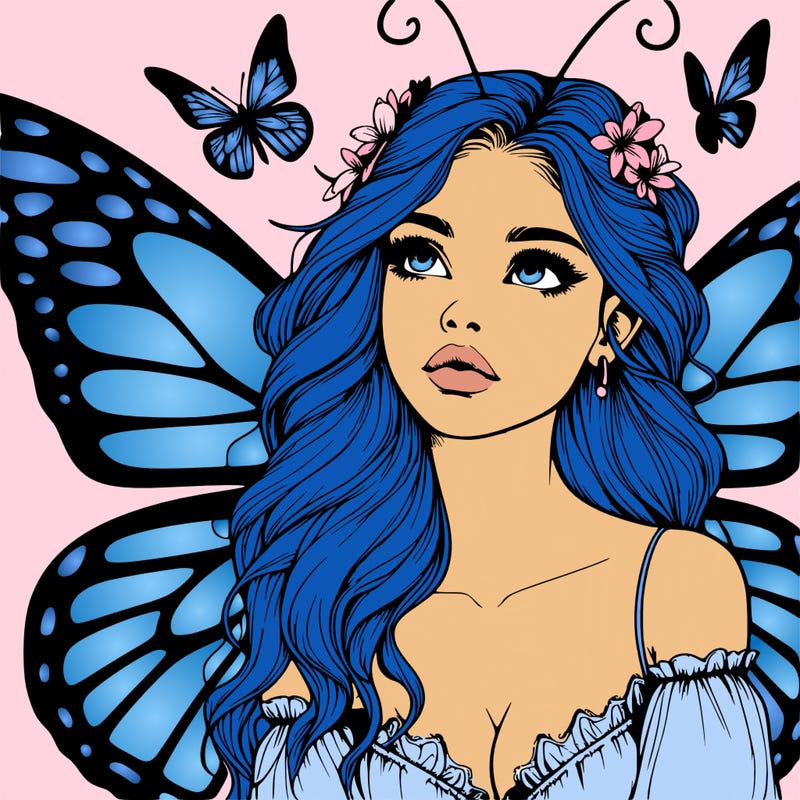 butterfly fairy realistic girl
