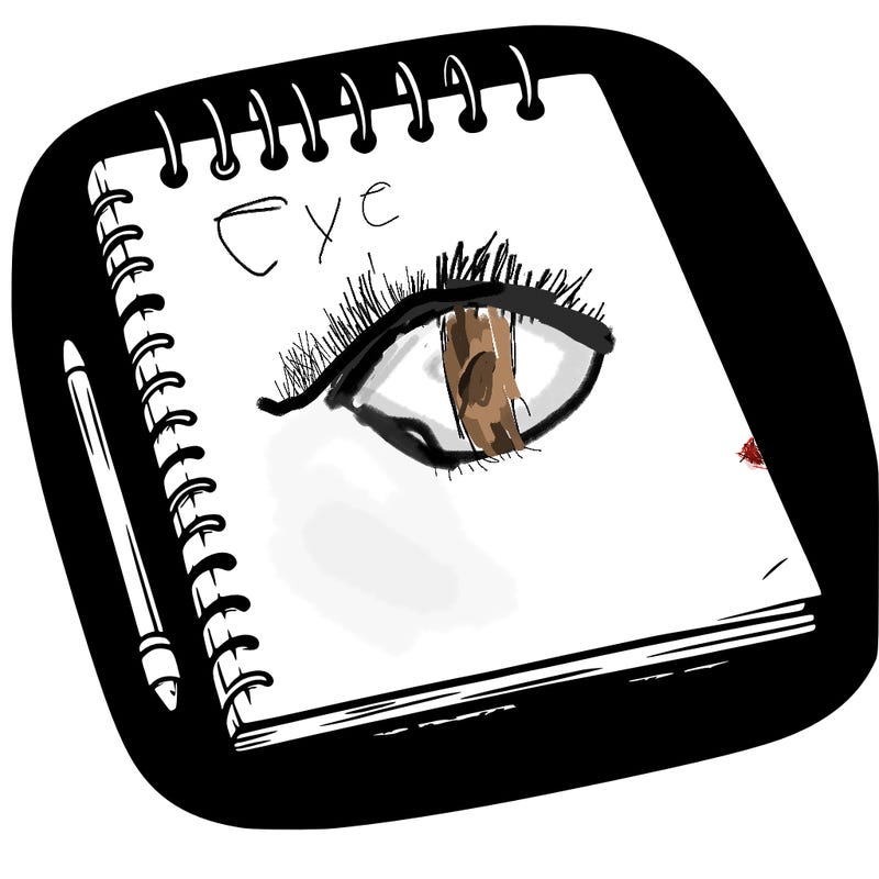 a blank sketch pad