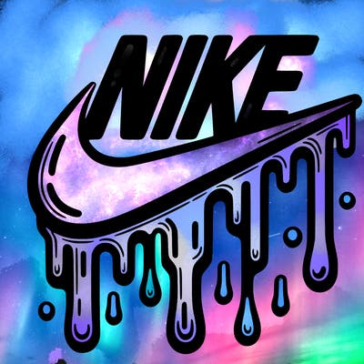 dripping nike logo