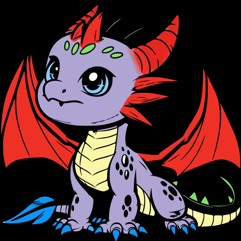 fierce baby night dragon