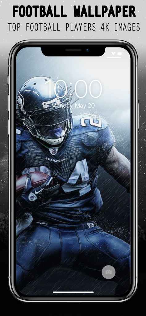 American Football Wallpaper 4K - 4K American football wallpaper on an iPhone lock screen