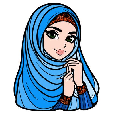 veiled woman