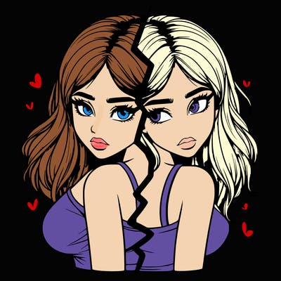 realistic girl split