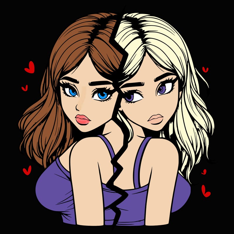 realistic girl split