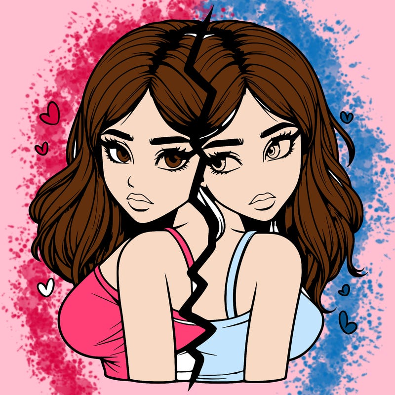 realistic girl split