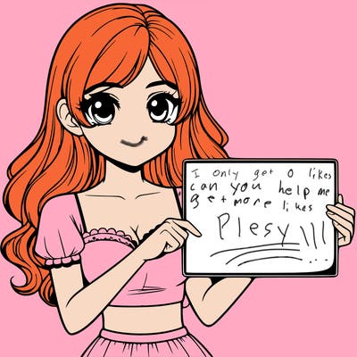 realistic pretty girl holding blank sign
