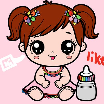 a cute little baby girl