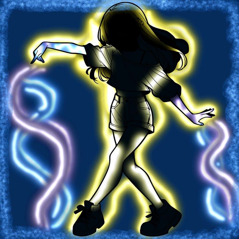 realistic girl danceing